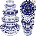 5 Pieces Bowl Covers Reusable, 5 Multi-Size Elastic Cloth Fabric Bowl Covers by Revahope