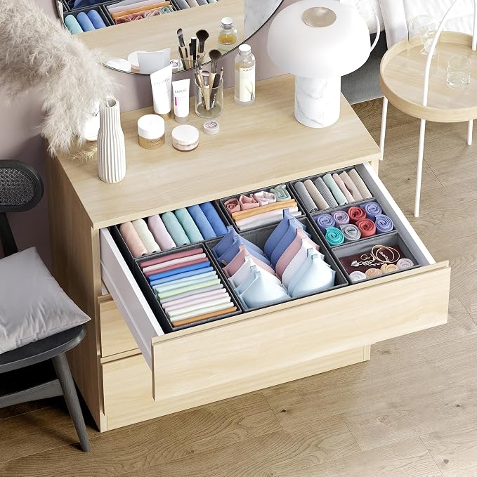 Drawer Organizer Set of 12 Dark Grey - Image 5