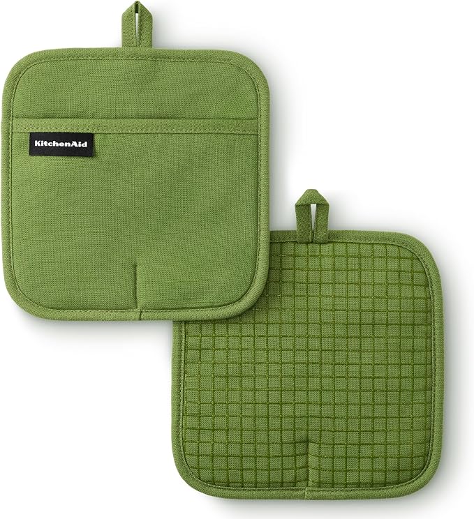 KITCHENAID Gourmet Series Gridlines Pot Holders 2-Pack Set, Heat Resistant up by KitchenAid