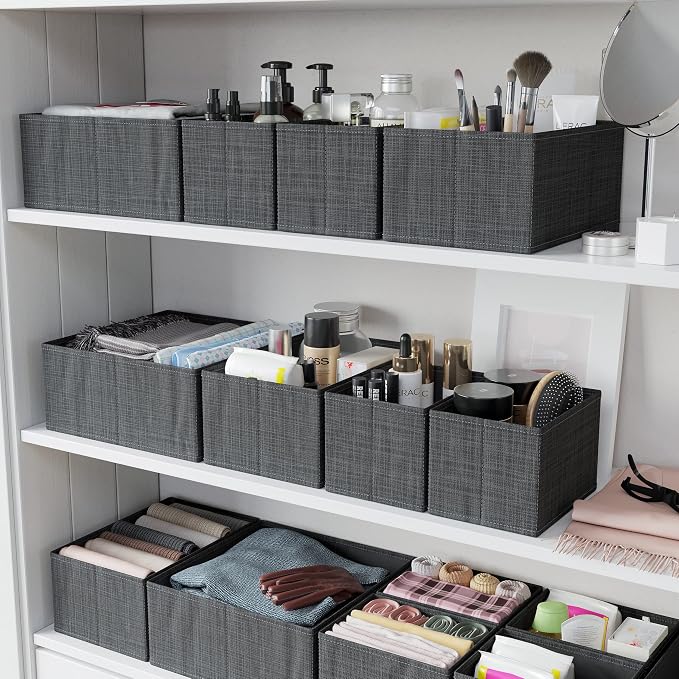 Drawer Organizer Set of 12 Dark Grey - Image 6