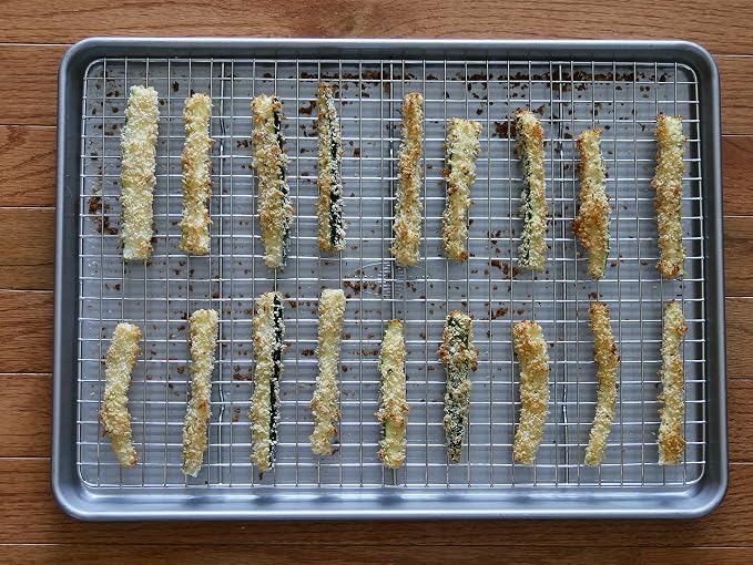USA Pan Half Sheet Bakeable Cooling Rack, Steel Nonstick Wire - Image 5